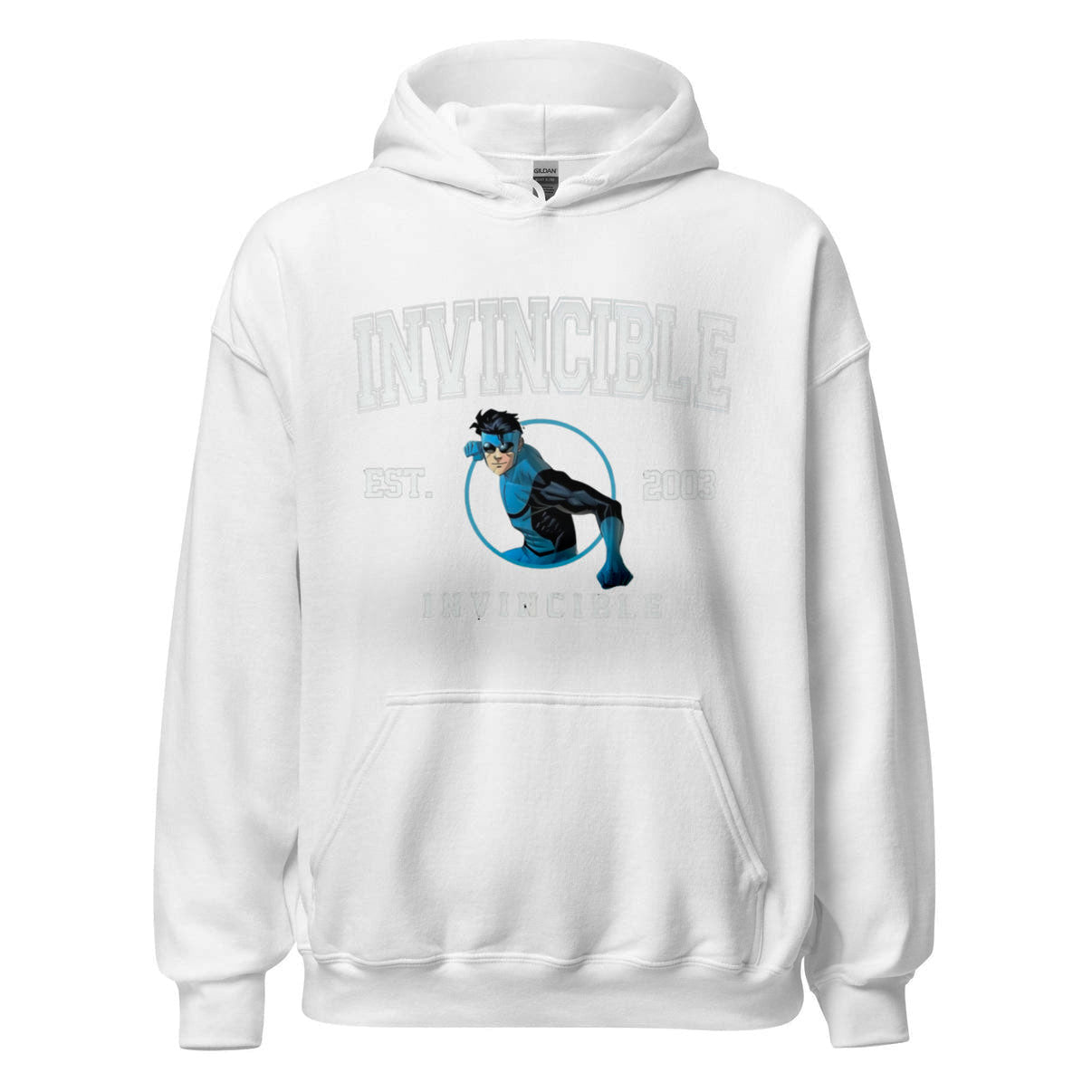 Blue Suit Mark Invincible College Hoodie