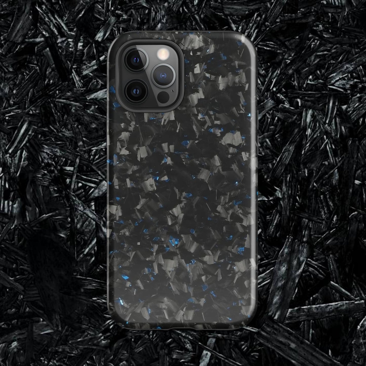 Blue Forged Carbon Case for iPhone®