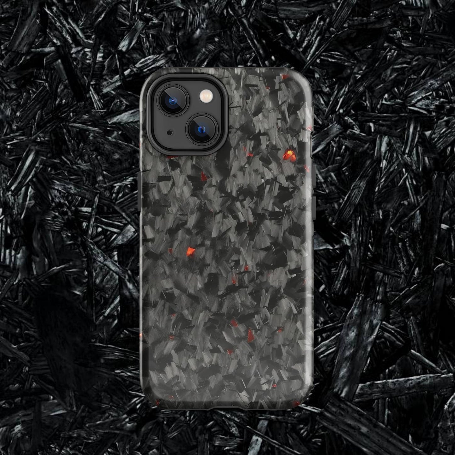 Red Forged Carbon Case for iPhone®