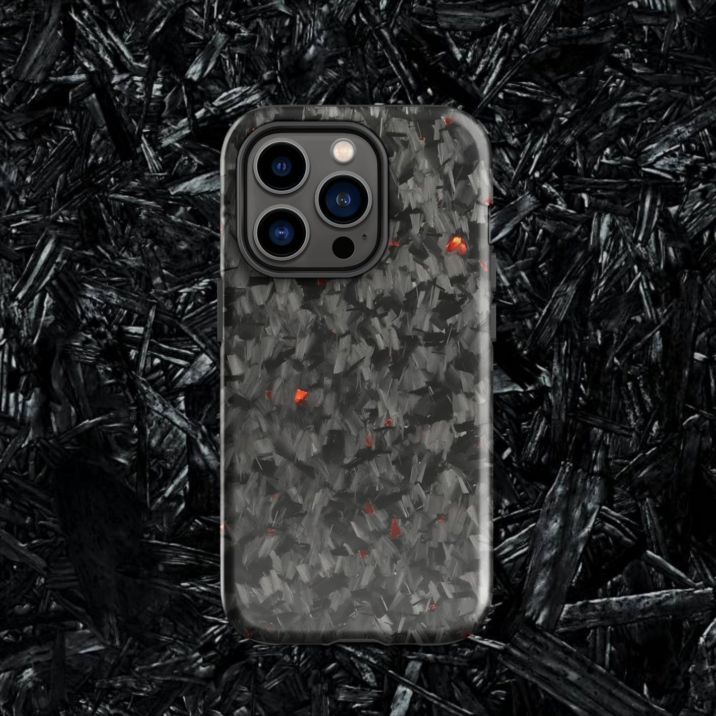 Red Forged Carbon Case for iPhone®