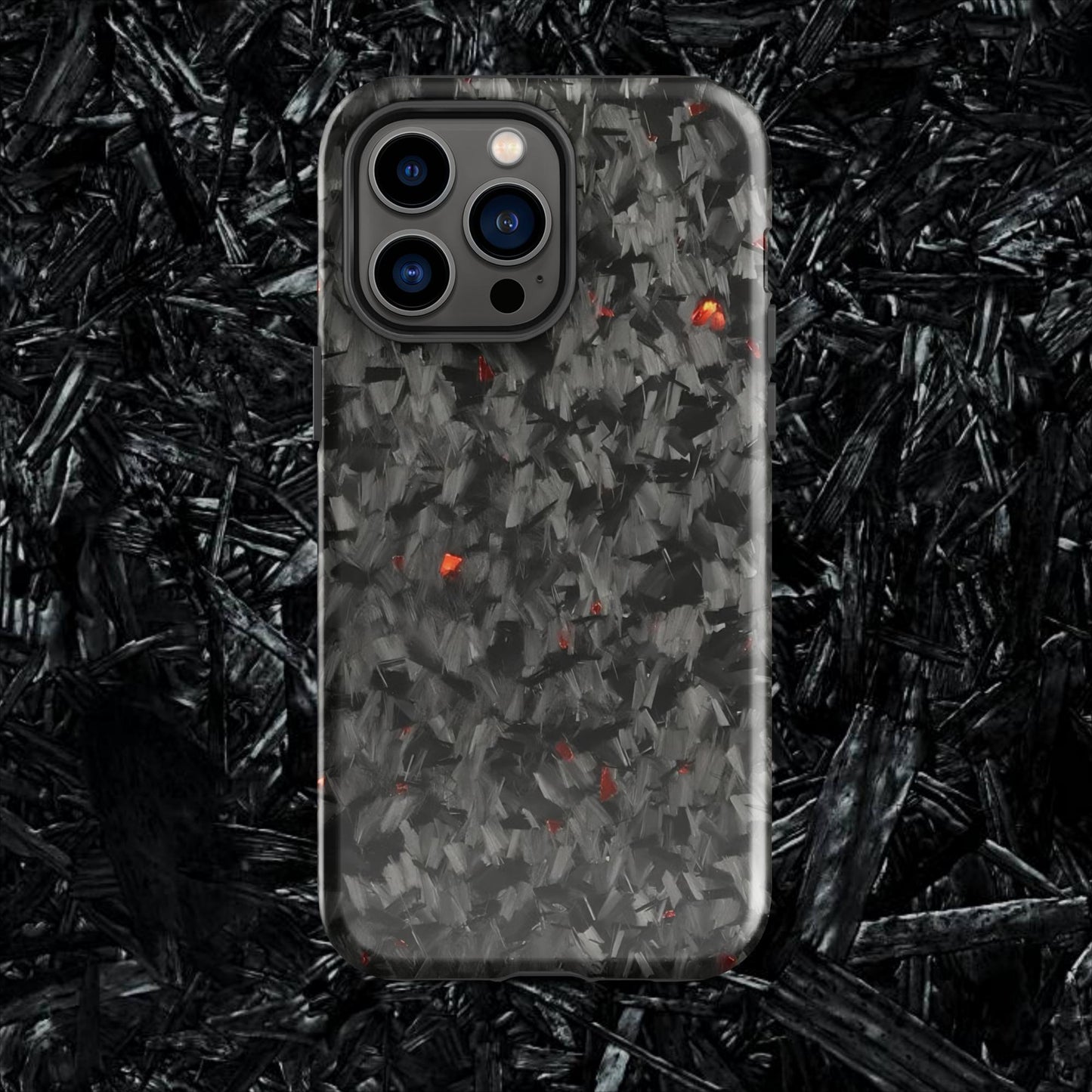 Red Forged Carbon Case for iPhone®