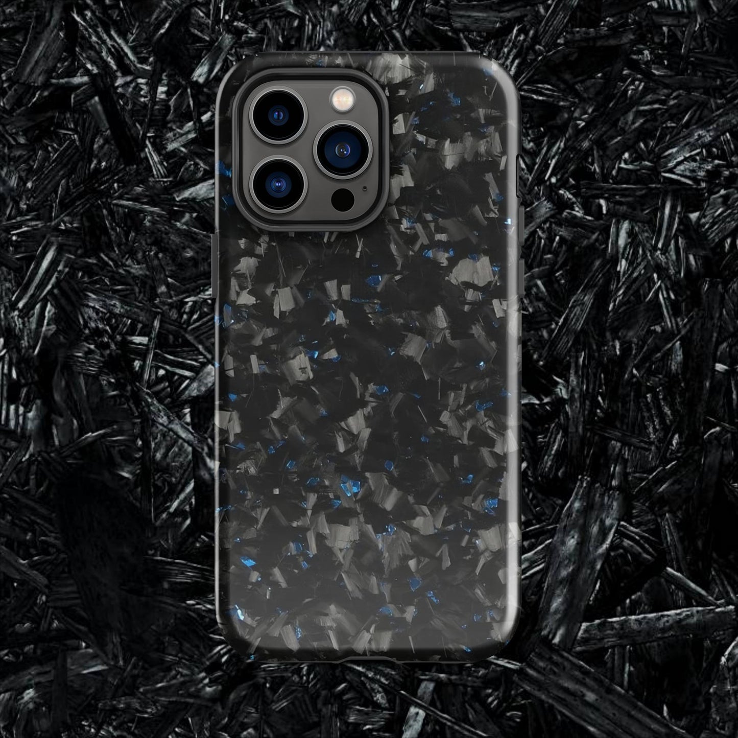 Blue Forged Carbon Case for iPhone®