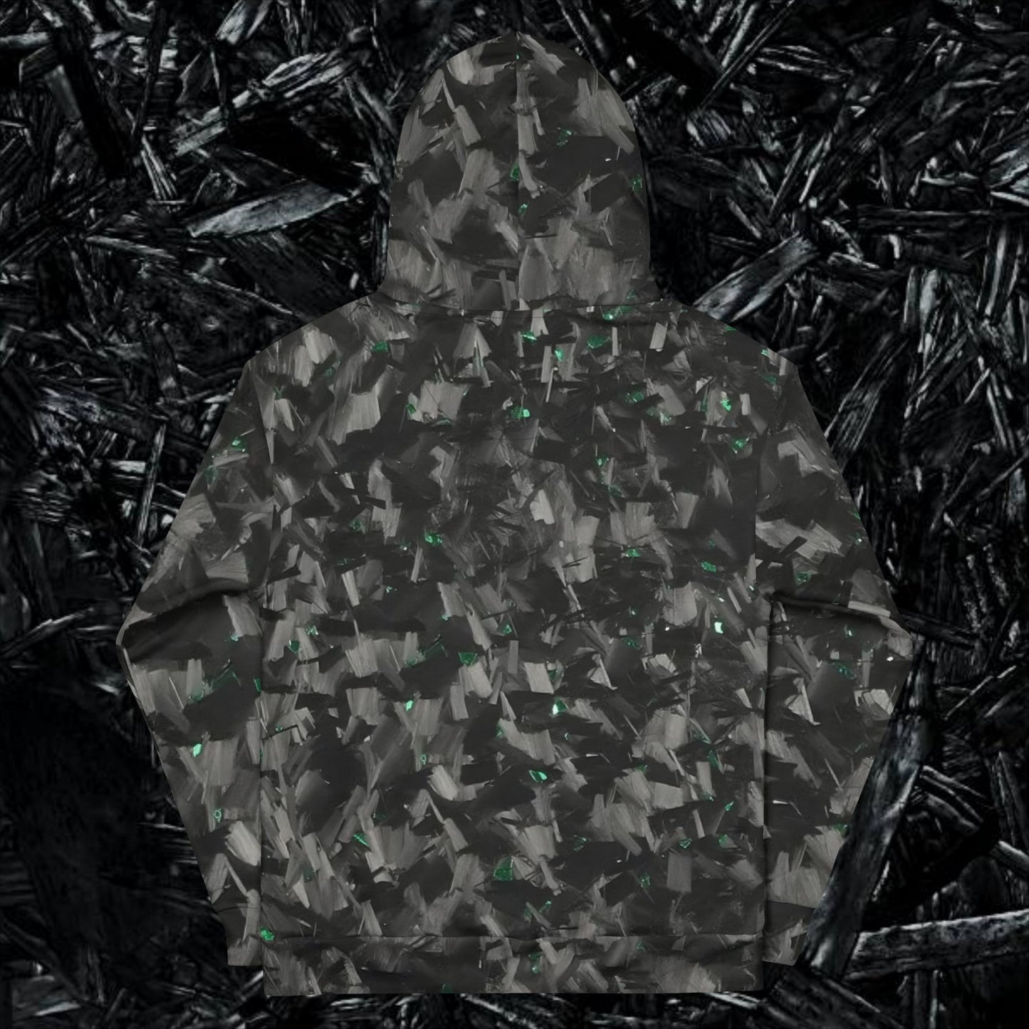 Green Forged Carbon Hoodie